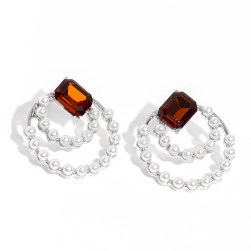 Earring ~ Double Standard - Brown